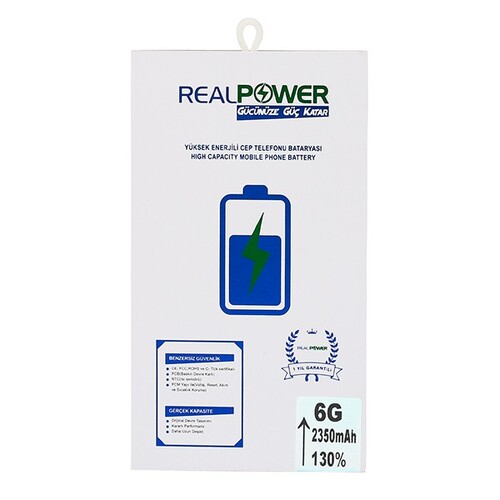 RealPower Apple Uyumlu iPhone 6 Yüksek Kapasiteli Batarya 2300mah - Thumbnail