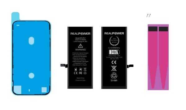 RealPower Apple Uyumlu iPhone 7 Yüksek Kapasiteli Batarya 2350mah