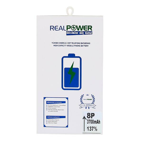 RealPower Apple Uyumlu iPhone 8 Plus Yüksek Kapasiteli Batarya 3700mah