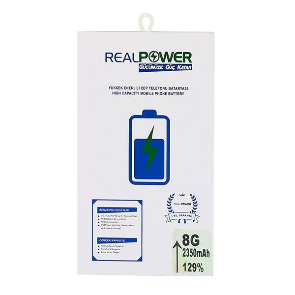 RealPower Apple Uyumlu iPhone 8 Yüksek Kapasiteli Batarya 2500mah