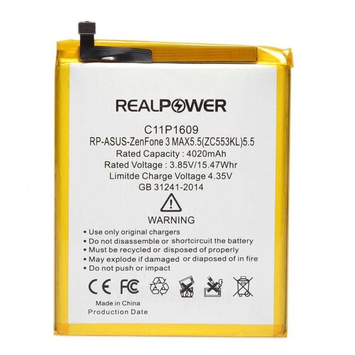 RealPower Asus Uyumlu Zenfone 3 Max 5.5 Batarya - Thumbnail
