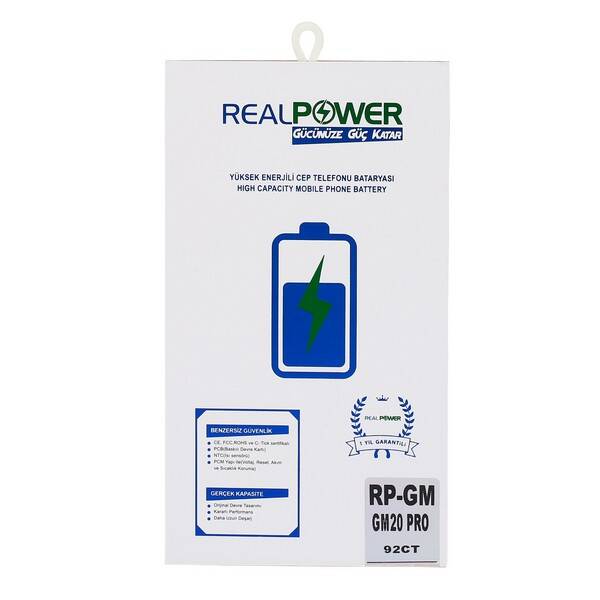 RealPower General Mobile Discovery Gm20 Pro Yüksek Kapasiteli Batarya Pil