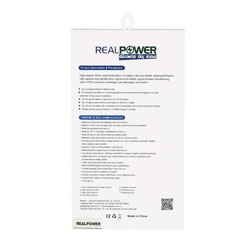 RealPower General Mobile Uyumlu Discovery Gm9 Batarya 3800mAh - Thumbnail