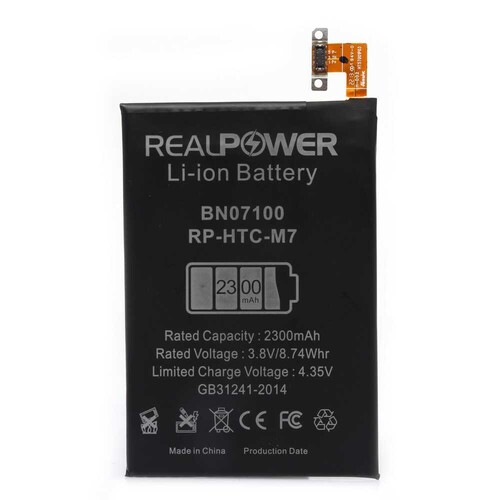 RealPower Htc Uyumlu One M7 Batarya 2300mah - Thumbnail