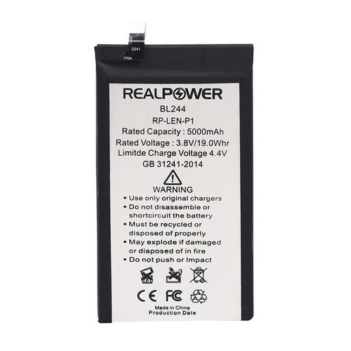 RealPower Lenovo P1 Yüksek Kapasiteli Batarya Pil - Thumbnail