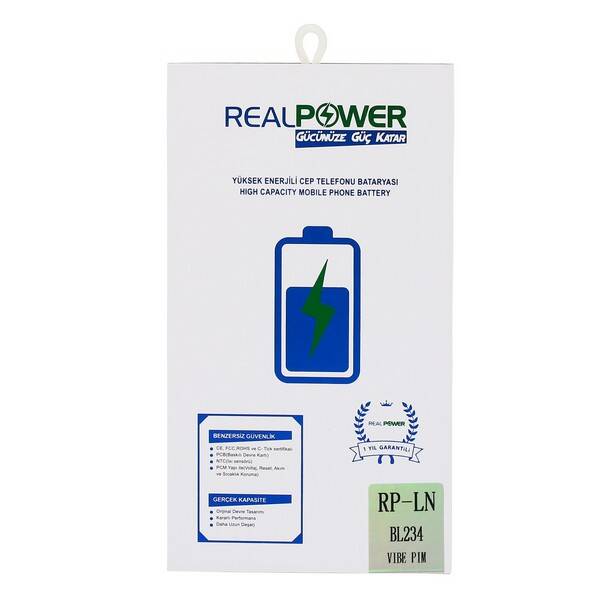 RealPower Lenovo P1m Yüksek Kapasiteli Batarya Pil
