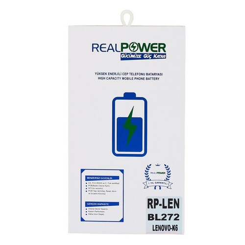 RealPower Lenovo Uyumlu K6 Batarya - Thumbnail