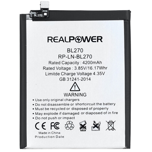 RealPower Lenovo Uyumlu K6 Note Batarya 4200mah - Thumbnail