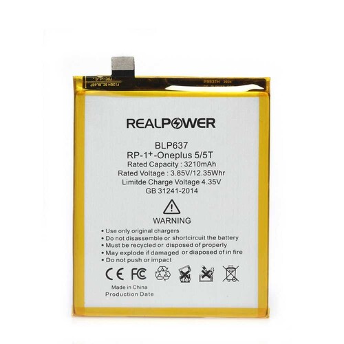 RealPower OnePlus Uyumlu 5 5t Batarya 3210mAh - Thumbnail