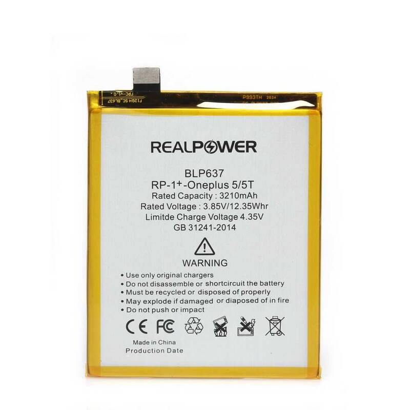 RealPower OnePlus Uyumlu 5 5t Batarya 3210mAh