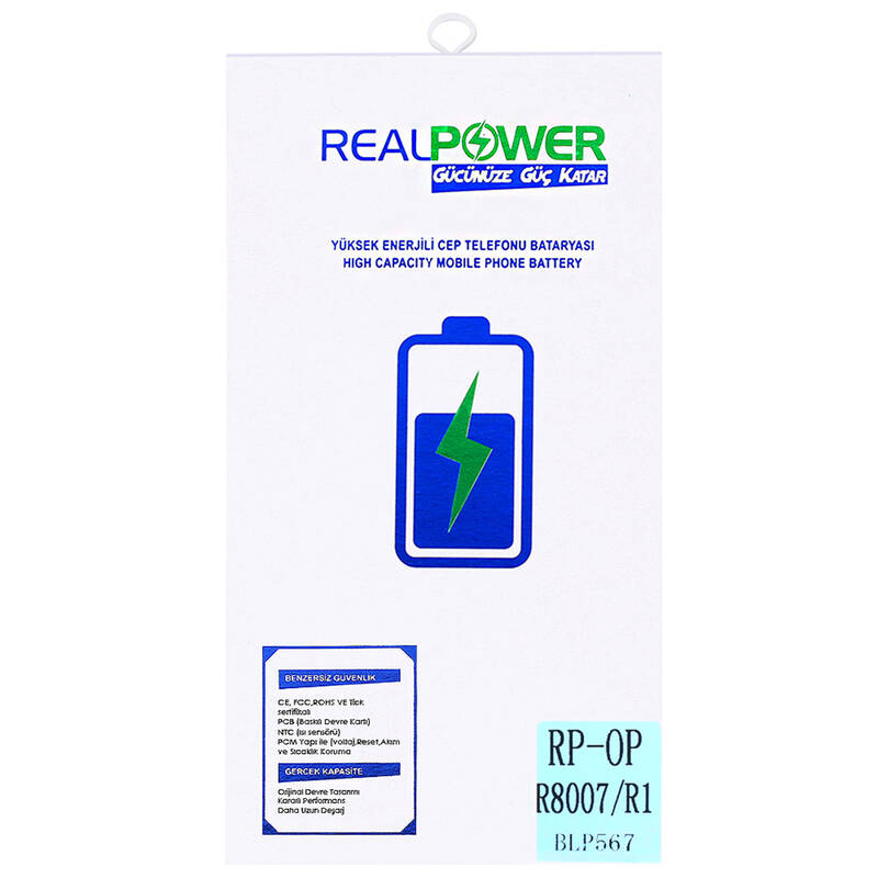 RealPower Oppo Uyumlu R1 Batarya 2610mah