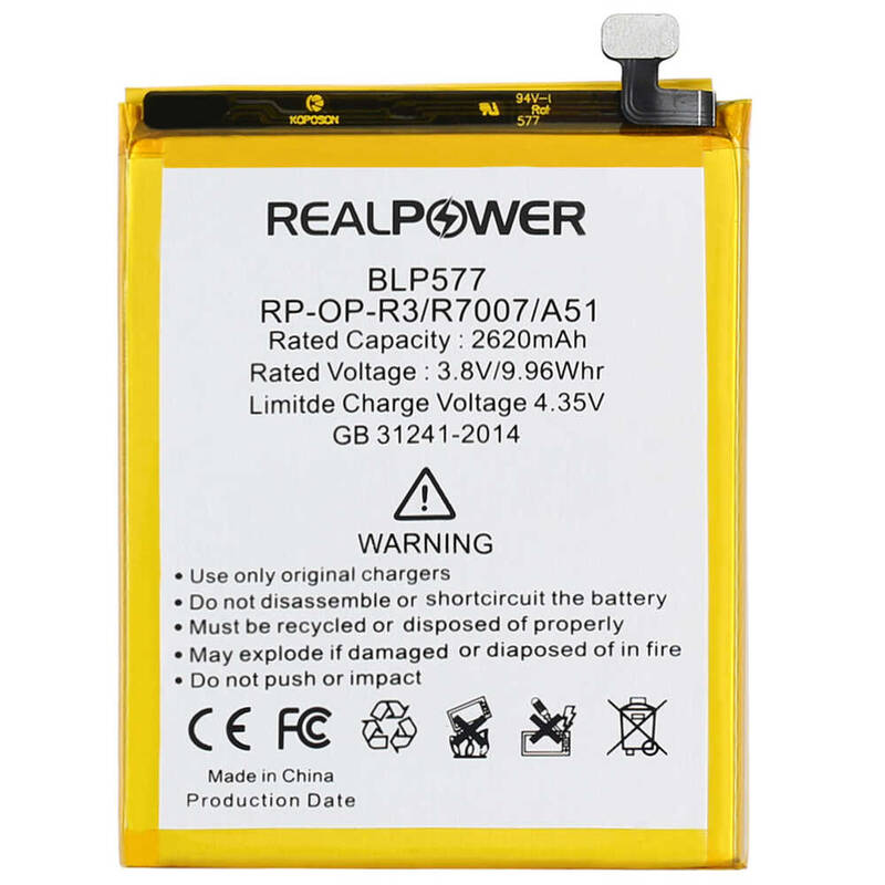 RealPower Oppo Uyumlu R3 Batarya 2620mah