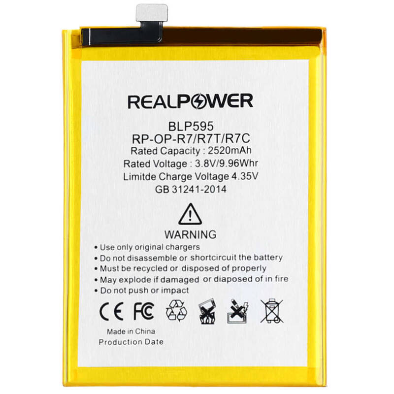 RealPower Oppo Uyumlu R7 Batarya 2520mah
