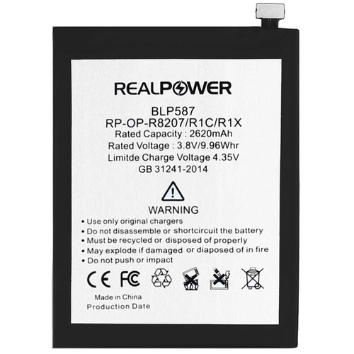 RealPower Oppo Uyumlu R8207 Batarya 2620mah - Thumbnail