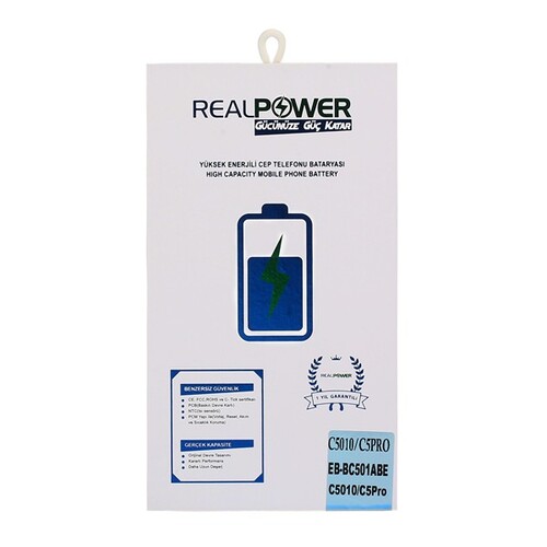 RealPower Samsung Uyumlu Galaxy C5 Pro C5010 Batarya 2600mAh - Thumbnail