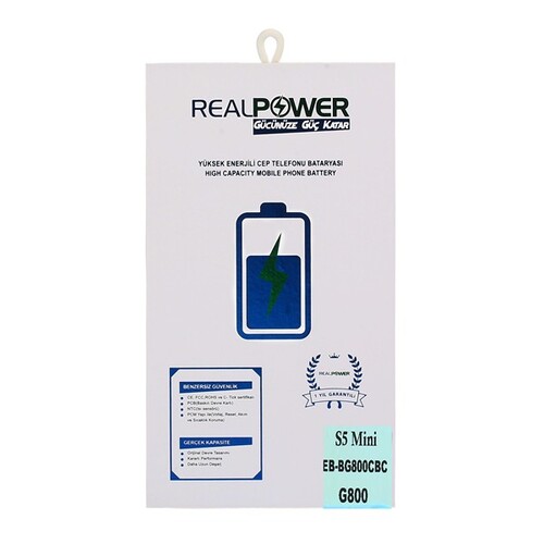 RealPower Samsung Uyumlu Galaxy S5 Mini G800 Batarya 2800mAh - Thumbnail