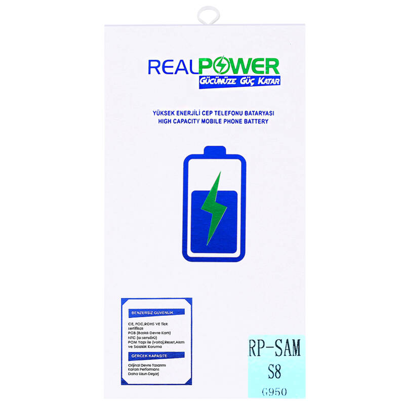 RealPower Samsung Uyumlu Galaxy S8 G950 Batarya 3200mah