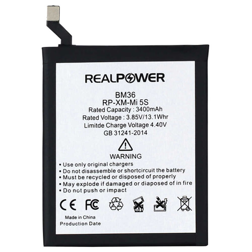 RealPower Xiaomi Uyumlu 5s Batarya 3400mah - Thumbnail