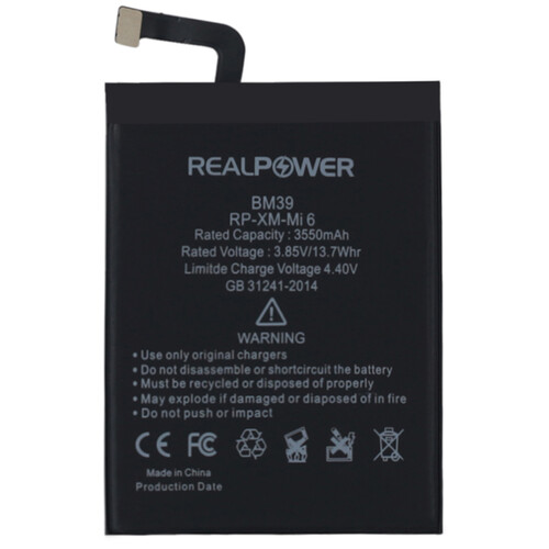 RealPower Xiaomi Uyumlu 6 Batarya 3550mah - Thumbnail