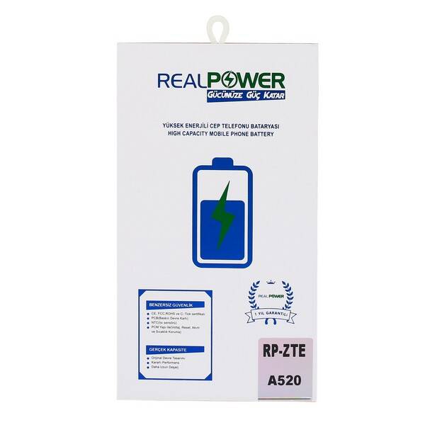 RealPower Zte Axon 7 Yüksek Kapasiteli Batarya Pil