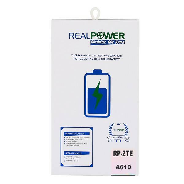 RealPower Zte Uyumlu Blade A610 Batarya 4000mAh