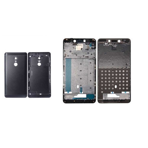 Redmi Uyumlu Note 4 Kasa Kapak Siyah Çıtalı - Thumbnail