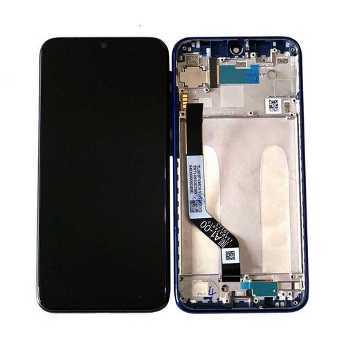 Redmi Uyumlu Note 7 Pro Lcd Ekran Mavi Çıtalı - Thumbnail