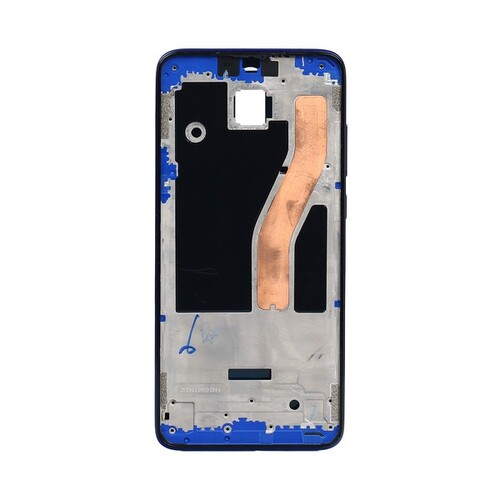 Redmi Uyumlu Note 8 Pro Kasa Kapak Mavi Çıtalı Çift Sim - Thumbnail