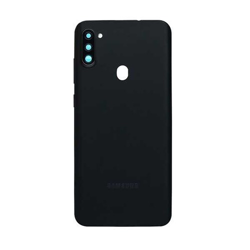 Samsung Galaxy A11 A115 Kasa Kapak Siyah Çıtasız - Thumbnail