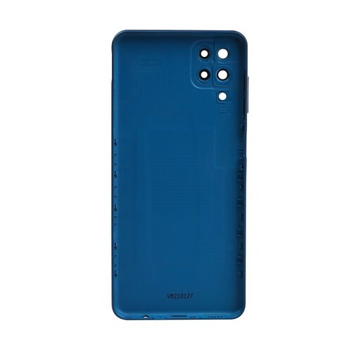 Samsung Galaxy A12 A125 Kasa Kapak Mavi Çıtasız - Thumbnail
