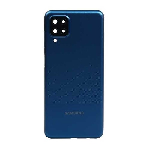 Samsung Galaxy A12 A125 Kasa Kapak Mavi Çıtasız - Thumbnail