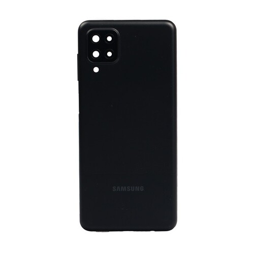 Samsung Galaxy A12 A125 Kasa Kapak Siyah Çıtasız - Thumbnail