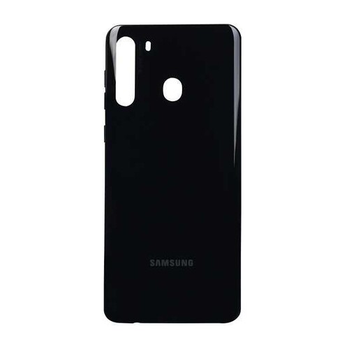 Samsung Galaxy A21 A215 Kasa Kapak Siyah Çıtasız - Thumbnail