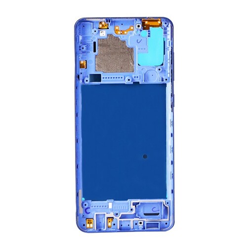 Samsung Galaxy A21s A217 Kasa Kapak Mavi Çıtasız - Thumbnail