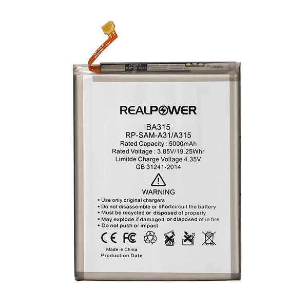 RealPower Samsung Galaxy A22 A225 Yüksek Kapasiteli Batarya Pil 5000mah