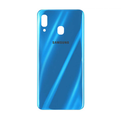 Samsung Uyumlu Galaxy A30 A305 Kasa Kapak Mavi Çıtasız - Thumbnail