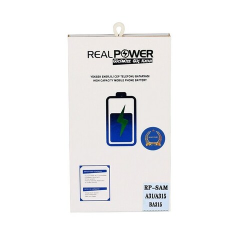RealPower Samsung Galaxy A31 A315 Yüksek Kapasiteli Batarya Pil 5000mah - Thumbnail