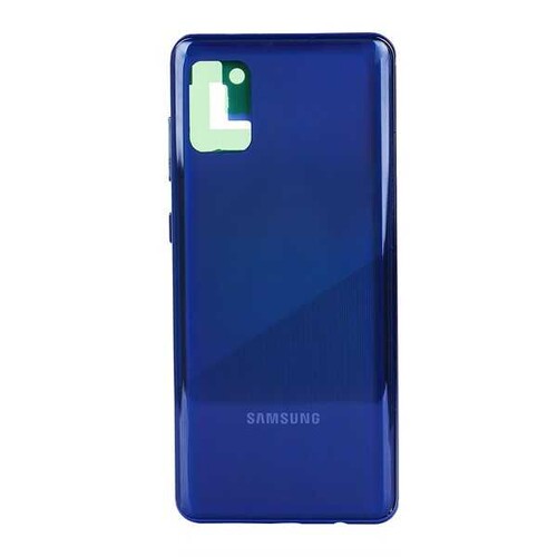 Samsung Galaxy A31 A315 Kasa Kapak Mavi Çıtasız - Thumbnail