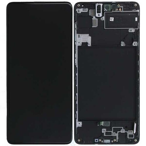 Samsung Galaxy A71 A715 Lcd Ekran Dokunmatik Siyah Servis Çıtalı Gh82-22152a - Thumbnail