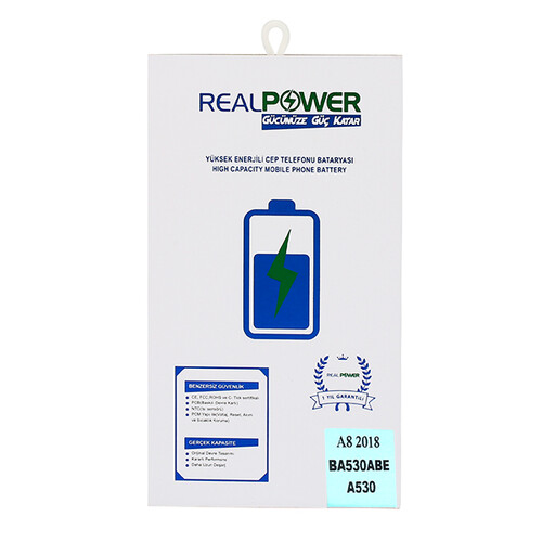 RealPower Samsung Galaxy A8 2018 A530 Yüksek Kapasiteli Batarya Pil - Thumbnail