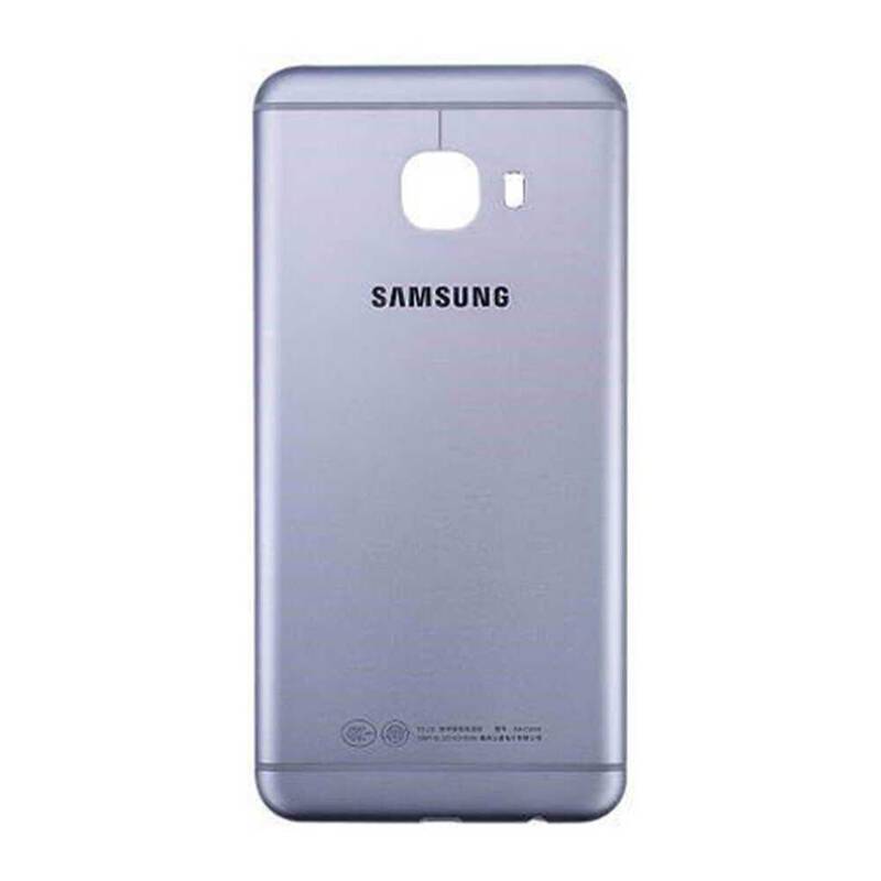Samsung Galaxy C7 C7000 Kasa Kapak Gümüş Çıtasız