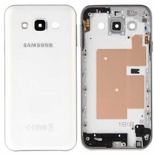 Samsung Galaxy E5 E500 Kasa Kapak Beyaz Çıtasız - Thumbnail