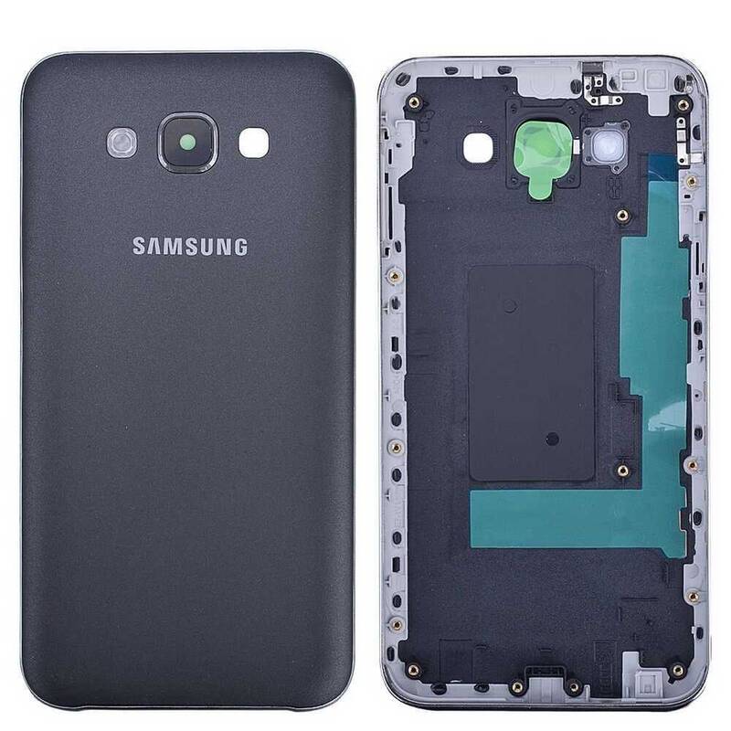 Samsung Galaxy E7 E700 Kasa Kapak Siyah Çıtasız