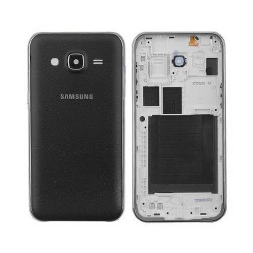 Samsung Galaxy J2 J200 Kasa Kapak Siyah Duos Çıtasız - Thumbnail