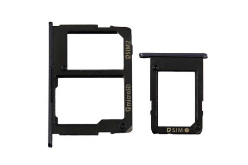Samsung Galaxy J5 Prime G570 Sim Kart Tepsisi Siyah Çift - Thumbnail