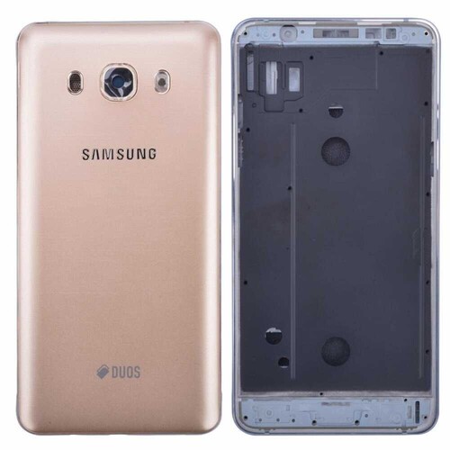 Samsung Galaxy J510 Kasa Kapak Gold Çıtalı - Thumbnail