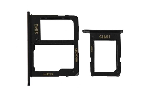 Samsung Galaxy J6 J600 Sim Kart Tepsisi Siyah - Thumbnail