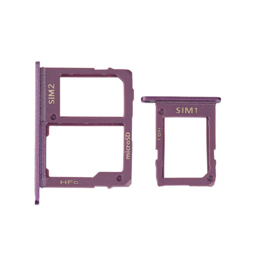 Samsung Galaxy J6 J600 Sim Kart Tepsisi Violet Çift - Thumbnail