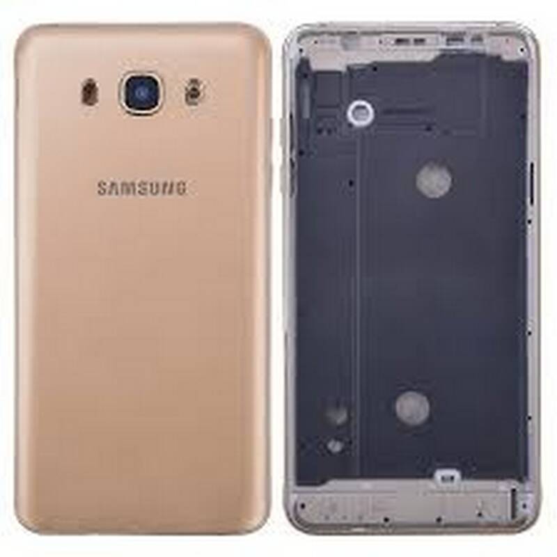 Samsung Galaxy J710 Uyumlu Kasa Kapak Gold Çıtalı