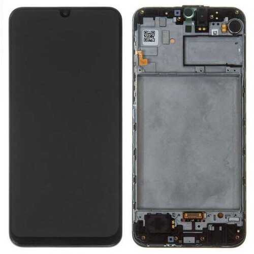 Samsung Galaxy M21 M215 Lcd Ekran Dokunmatik Siyah Servis Çıtalı - Thumbnail